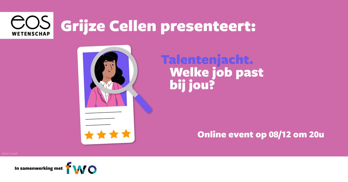 Hoe weet je eigenlijk wat je talenten zijn? En hoe maak je je huidige job uitdagender? Volg de livestream met professor organisatiegedrag <a href="/NickyDries/">Nicky Dries</a> <a href="/KU_Leuven/">KU Leuven</a>  en bedrijfspsycholoog <a href="/ESSJanssen/">Elias Janssen</a> (<a href="/ugent/">UGent</a> en <a href="/Radboud_Uni/">Radboud University</a>) op donderdag 8 december 👉 bit.ly/3ES4Itd