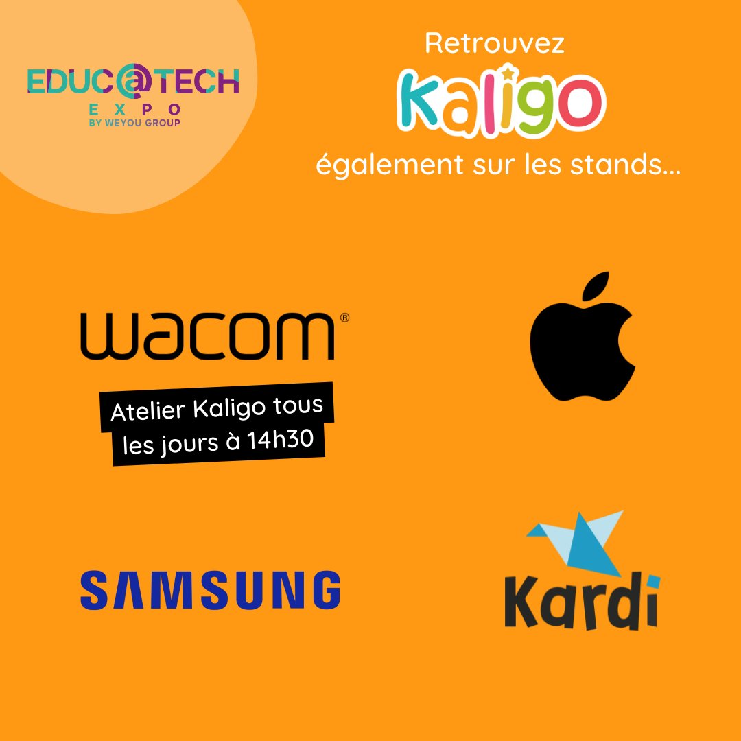 Kaligo (@kaligoapps_fr) on Twitter photo Le salon de l'#EdTech <a href="/educatechexpo/">Educatech Expo</a> a commencé 😊. Retrouvez Kaligo au Stand Startup 1 - 10, mais également sur les stands de <a href="/wacom/">Wacom</a>, <a href="/Apple/">Apple</a>, <a href="/SamsungFR/">Samsung FR</a> et notre revendeur <a href="/kardi_fr/">Kardi</a>!
#wacom #apple #samsung #kardi #inclusion #IA #éducation #école #educatechexpo Le salon de l'#EdTech <a href="/educatechexpo/">Educatech Expo</a> a commencé 😊. Retrouvez Kaligo au Stand Startup 1 - 10, mais également sur les stands de <a href="/wacom/">Wacom</a>, <a href="/Apple/">Apple</a>, <a href="/SamsungFR/">Samsung FR</a> et notre revendeur <a href="/kardi_fr/">Kardi</a>!
#wacom #apple #samsung #kardi #inclusion #IA #éducation #école #educatechexpo