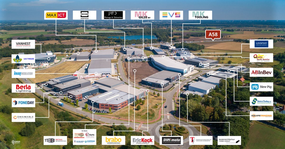 Op de vernieuwde overzichtsfoto kun je goed zien welke #bedrijven inmiddels #gevestigd zijn op het #bedrijvenpark!

Wij zijn trots op alle #ondernemers die zich gevestigd hebben Bedrijvenpark Midden-Brabant Poort in Gilze en Rijen.
