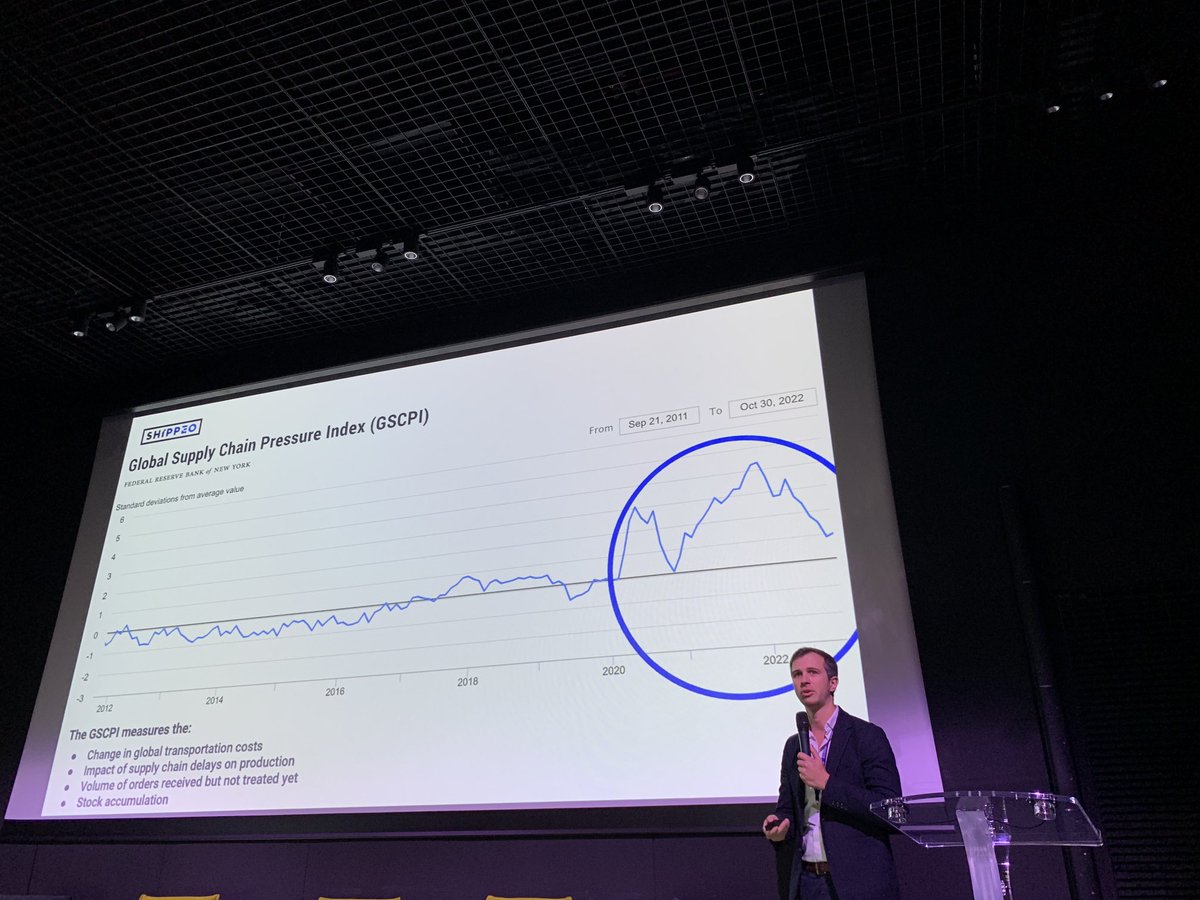 Interesting - supply chain stress can quickly increase, let’s see next quarters / years, Visibilitynow event by Shippeo ⁦<a href="/ShippeoFRA/">Shippeo</a>⁩