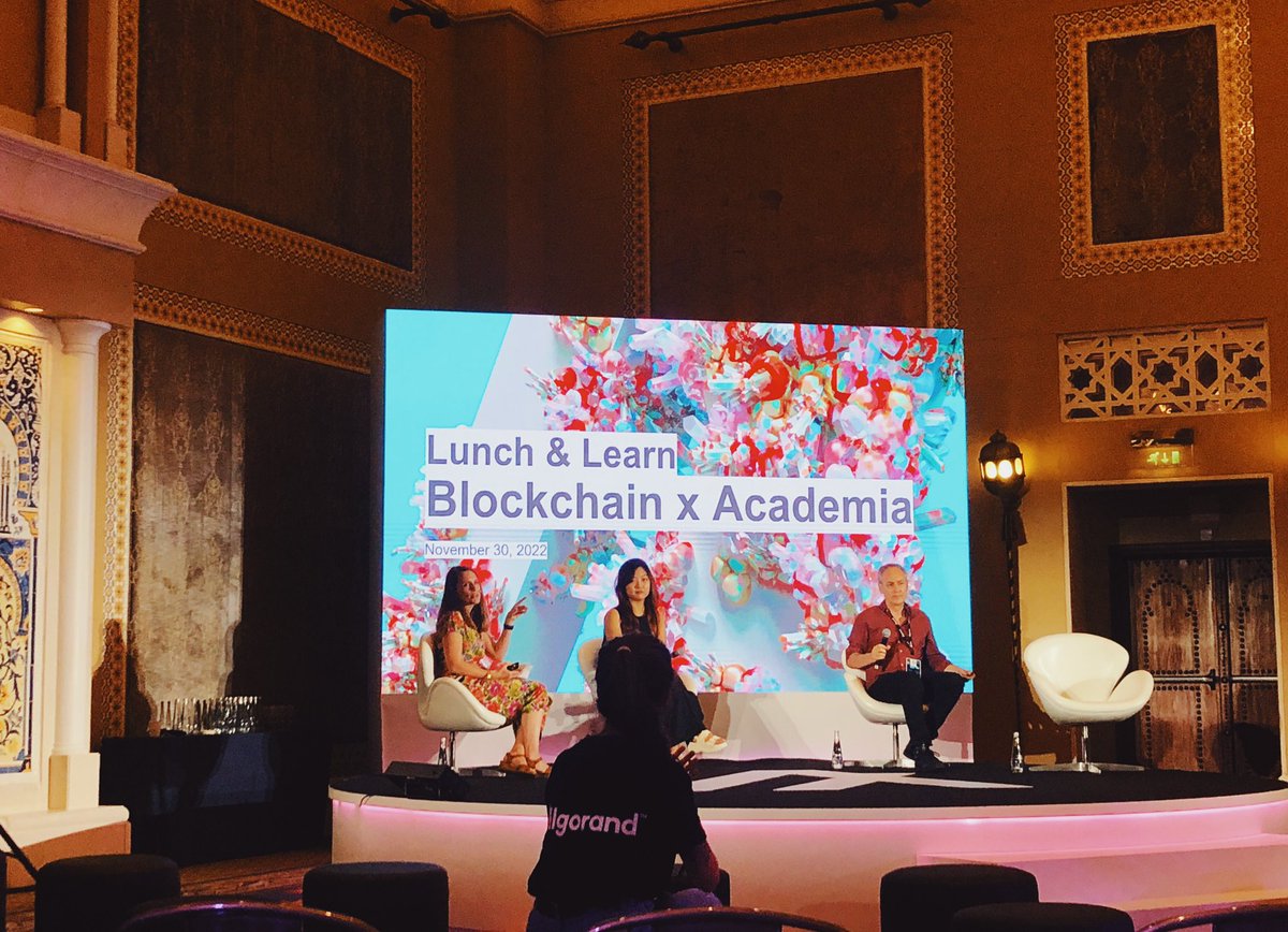 Algo1circle's tweet photo. Algorand Blockchain Lunch & Learn for Students is LIVE #Decipher2022 #Dubai @AlgorandClubs
Hugo Krawczyk, Algorand Foundation Research Fellow encouraged students learn blockchain and bring more dynamics into this space.
#Education #Students #Blockchain #ShapeFuture https://t.co/YkeuIA8qcJ