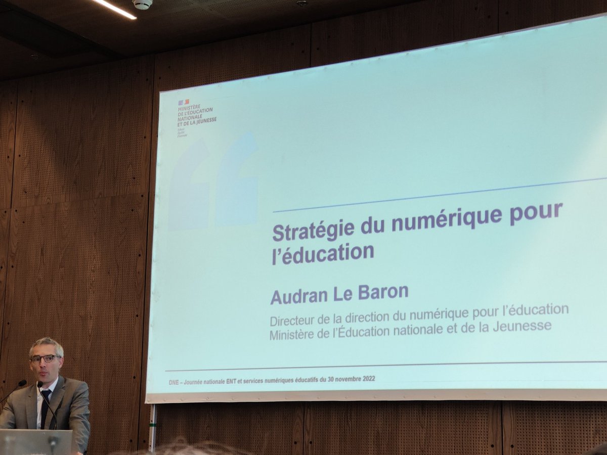 La Stratégie du numérique pour l'éducation au coeur de la Journée nationale des porteurs de projets ENT qui débute ce matin...