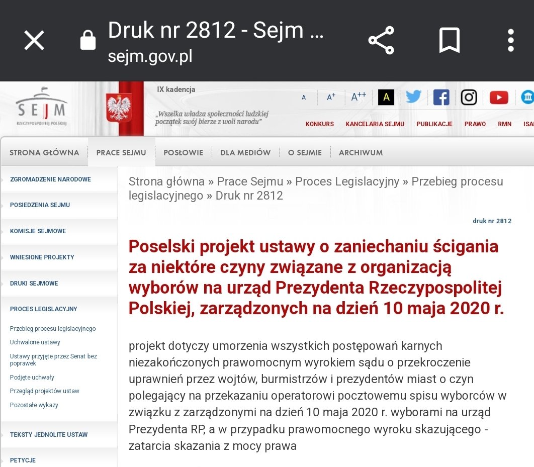 franiszek's tweet photo. ⚠️Nawet się nie kryją❗️
Nowa Ustawa o tym, że RZADZACY NIE POPELNILI CZYNOW KARALNYCH⛔️ #nowywal #pis #duda #morawiecki #kaczynski #tk #nowylad #sejm #Senat #posat #tvn https://t.co/yN5Yry4LsG