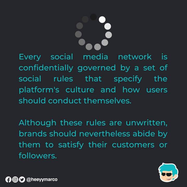 heeyymarco's tweet image. Build a strong impression on your followers and customers by adhering to the rules of social media platforms.

#marcontent
#HeyMarco
#socialmediaettiquette
