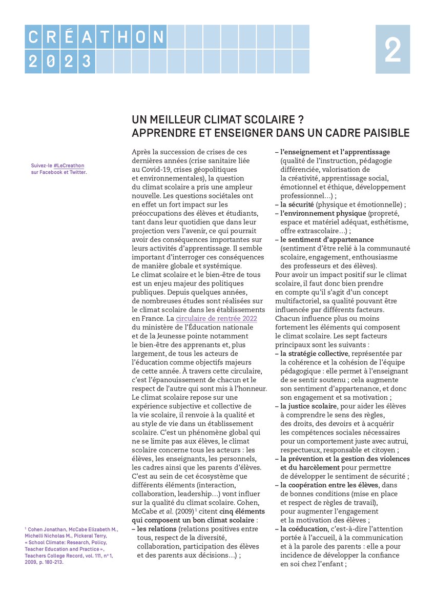 Usages_TICE's tweet photo. Vous ne savez pas quoi faire le 25/01/23 ?
Participez au #Créathon2023 afin d'œuvrer pour un meilleur climat scolaire!
Par équipes de 3 à 5, faites bouger vos méninges pour imaginer un projet unique
Pour en savoir plus👉https://t.co/v9waTlAe0R
Inscription👉https://t.co/UaxCvGWSMi https://t.co/nZpQ6HttW5