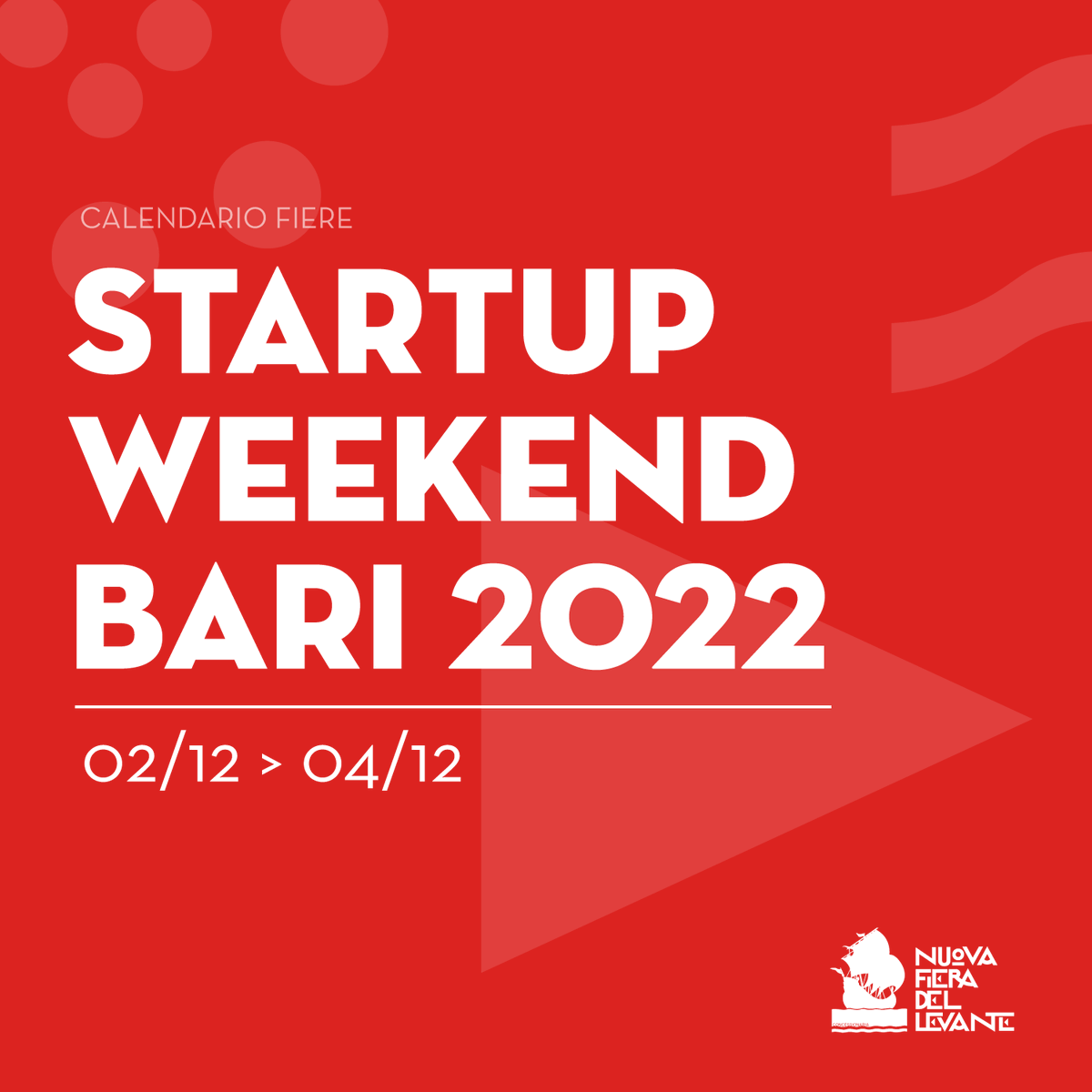 FieraDelLevante's tweet photo. #Startup Weekend Bari 2022
Ritorna Startup Weekend Bari, la competizione dedicata al mondo startup più amata del mondo.
La competizione adatta a chi ha un idea che vuole trasformare in una Startup, 54h full immersion in cui lavorare insieme ad un team di giovani talenti. https://t.co/IPLaXqhEee