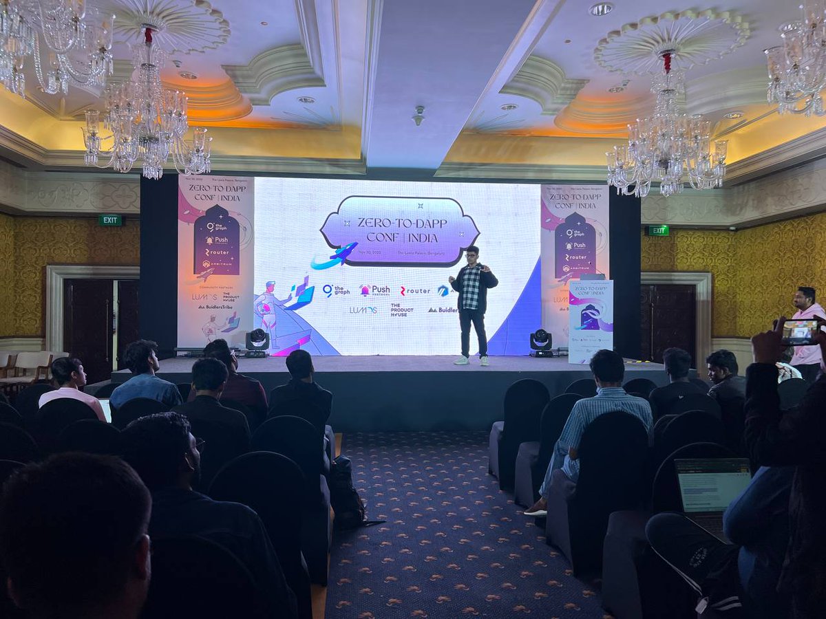 routerprotocol's tweet photo. Kautuk Kundan (@Kautukkundan) of @ethereum foundation in the house! ๐
#ETHIndia #RouterProtocol #RouterAtEthIndia #BuidlWithRouter #Interoperability #BUIDL #ZeroToDappConf https://t.co/U4EQXFQIq8