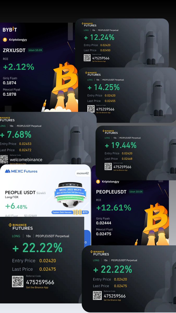 Selam Dostlar Güne böyle baslamak nasil🥳💶💸
Dun aksam telegram grubumuzda verdiğimiz Long/short  işlemler bir bir hedeflerine ulaştı.
Bereketli olsun 💥
#binance <a href="/kripto/">Mojca</a>