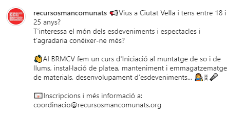 mancomunats's tweet photo. ARA SÍ! Del 12 al 21 de desembre, vine al BRMCV a conèixer tots els passos del muntatge d'esdeveniments!
🎤👩‍🔧🎛️🔌💡

+ info coordinacio@recursosmancomunats.org o al 616368227 https://t.co/SrXSfoW50Y