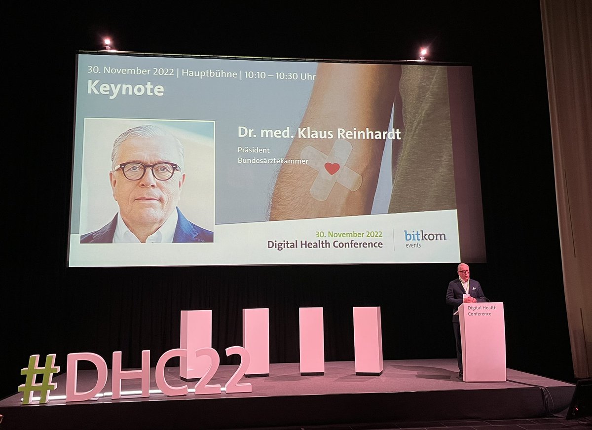 „Digitales muss so funktionieren, dass es barrierefrei läuft. Wir müssen ein viel stärker lernendes System entwickeln und Technologien konsequent testen“, betont <a href="/reinhardt_dr/">Dr.Klaus Reinhardt</a> (<a href="/BAEKaktuell/">Bundesärztekammer</a>) auf der #DHC22.