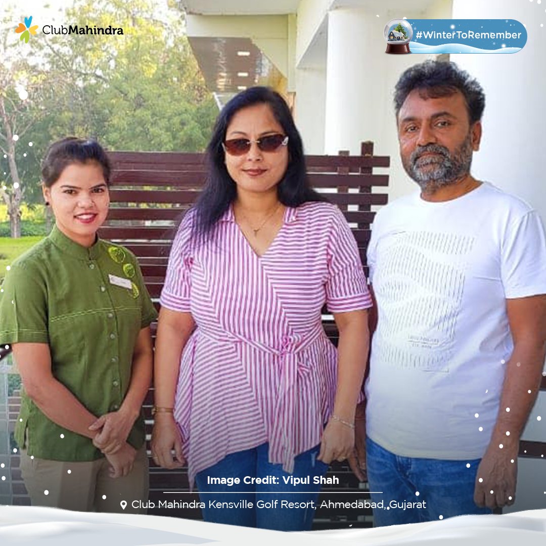 clubmahindra's tweet photo. Bright smiles, priceless times! Find your 'sukoon' this #WinterToRemember at Club Mahindra. Drop a π if you can't wait to visit. https://t.co/PwQ92A0bCc
Hetasvi Reshamwala (Facebook)
Ketul Bhakhar (Facebook)
Vipul Shah (Facebook)
#ClubMahindra #Kensville #Ahmedabad https://t.co/Gq6twQbNu0