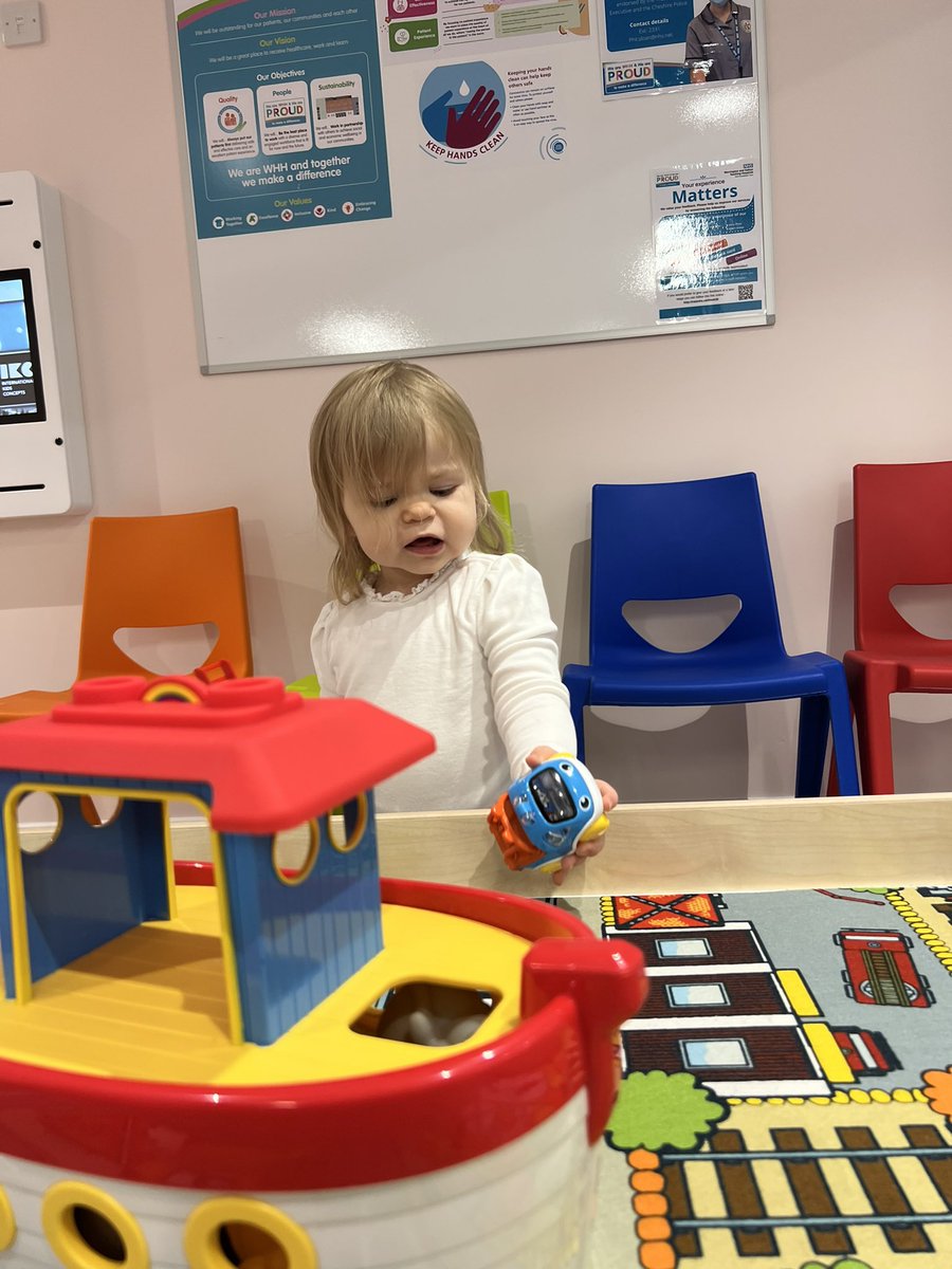 Delighted to be finally opening our clinic at Halton Health Hub today. Thank you to Skylar who was our very first patient and Stephanie who is loving the new play room. Fantastic achievement by all involved (consent given for sharing photos) <a href="/WHHOrthoptics/">WHH Orthoptics</a> <a href="/WHHNHS/">WHH 🏥</a>