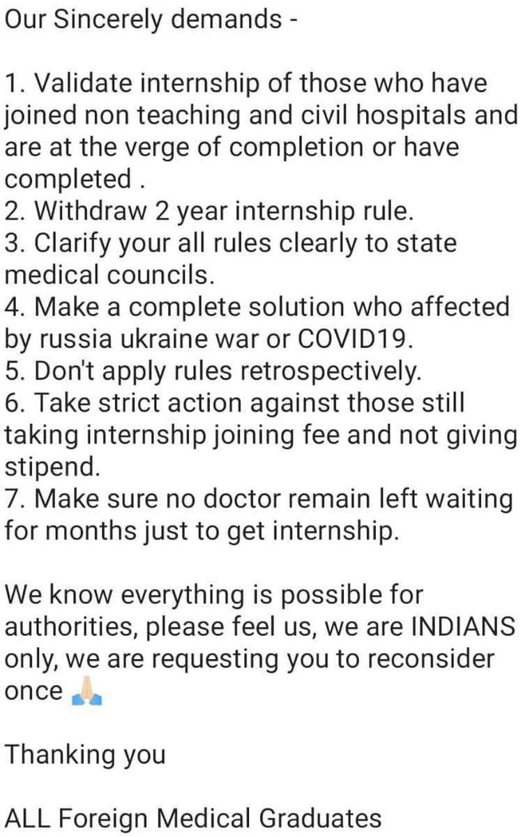 DrNagAjay's tweet photo. Is it crime to study mbbs abroad???
Are FMGs slaves of NMC????
Now Covid disease is killing our career...
Where are our career savers????
We need you all
Please 
#StopTargettingFMG 
@PMOIndia @narendramodi @aajtak @ABPNews @ZeeNews @mansukhmandviya @RahulGandhi @ArvindKejriwal https://t.co/SsdN6UfaSF