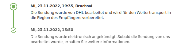 ixyd's tweet photo. @DHLPaket ja ich weiss Blackfriday, Blackweek usw... 😬aber muss ich mir langsam Sorgen machen? ;) https://t.co/ig6f07co0m