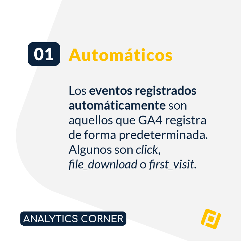 EsProfile's tweet photo. Los #eventos permiten medir las interacciones de los usuarios en un sitio web o en una app 📊 y en #GA4 son más relevantes que nunca 🌟. Analizamos los tipos de eventos que existen en #GoogleAnalytics4. ¡Descúbrelos! 👇
#digitalanalytics #digitalanalyst #webanalytics