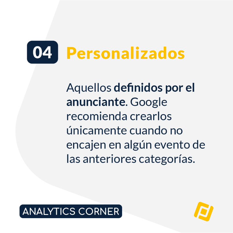 EsProfile's tweet photo. Los #eventos permiten medir las interacciones de los usuarios en un sitio web o en una app 📊 y en #GA4 son más relevantes que nunca 🌟. Analizamos los tipos de eventos que existen en #GoogleAnalytics4. ¡Descúbrelos! 👇
#digitalanalytics #digitalanalyst #webanalytics