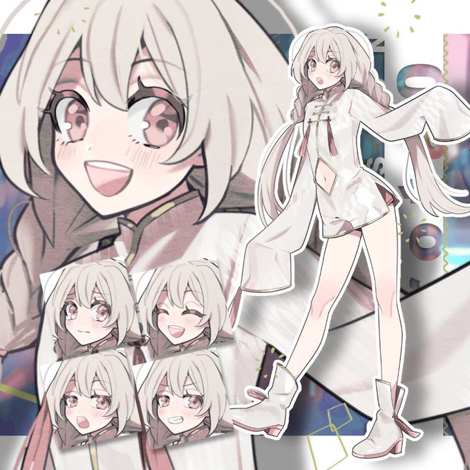 SKIMAさんのキャラ販売にてキャラクターを出させていただきました!アクティブそうなチャイナっ子です短パンチャイナの子【表情10種】| SKIMA #SKIMA #キャラ販売  