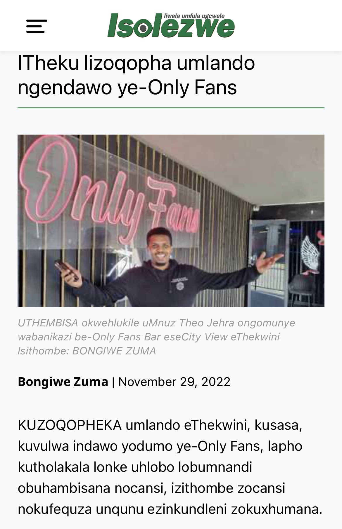 Thonga17 on X: Durban people nizizwa kanjani nge Only fans bar