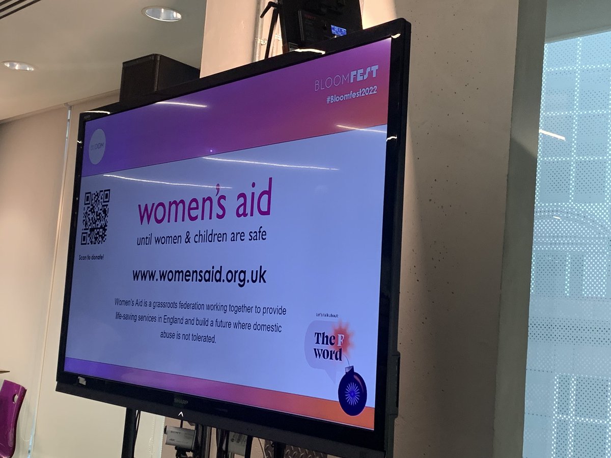 1.6 million in England and Wales experience domestic violence. If you can’t make @bloomuk #Bloomfest2022 today you can still donate to the vital work of Women’s Aid