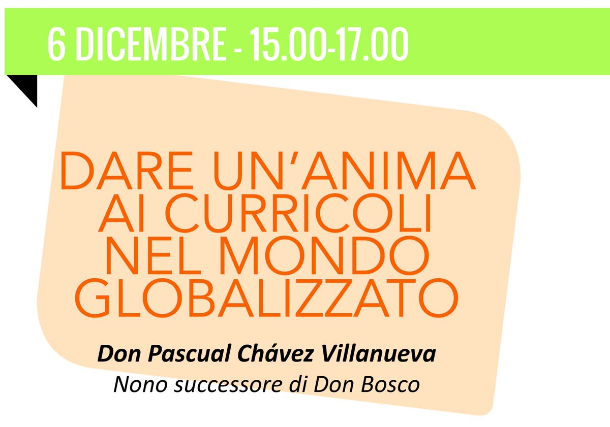 NUOVI CURRICOLI
EDUCAZIONE AL LAVORO E PATTO EDUCATIVO GLOBALE
𝗗𝗔𝗥𝗘 𝗨𝗡'𝗔𝗡𝗜𝗠𝗔 𝗔𝗜 𝗖𝗨𝗥𝗥𝗜𝗖𝗢𝗟𝗜 𝗡𝗘𝗟 𝗠𝗢𝗡𝗗𝗢 𝗚𝗟𝗢𝗕𝗔𝗟𝗜𝗭𝗭𝗔𝗧𝗢
Webinar con 𝘿𝙤𝙣 𝙋𝙖𝙨𝙘𝙪𝙖𝙡 𝘾𝙝𝙖́𝙫𝙚𝙯 𝙑𝙞𝙡𝙡𝙖𝙣𝙪𝙚𝙫𝙖 - nono successore di Don Bosco
assiculturalifp.it