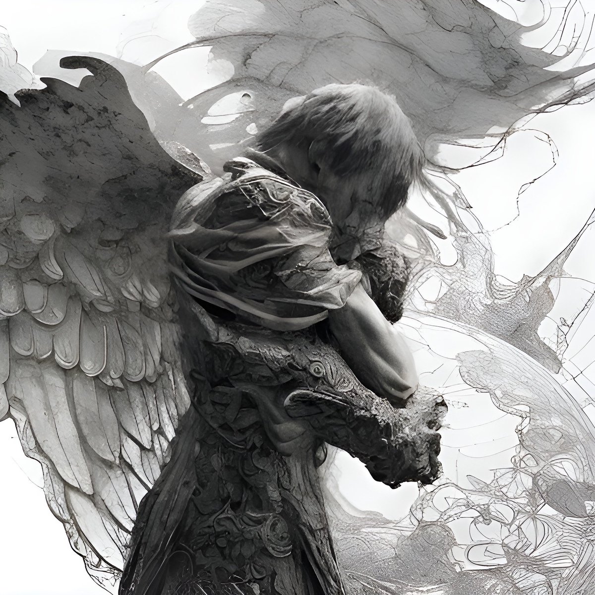 Titled: We Pray For You And Your Planet #art #angel #earth #chrisfleming