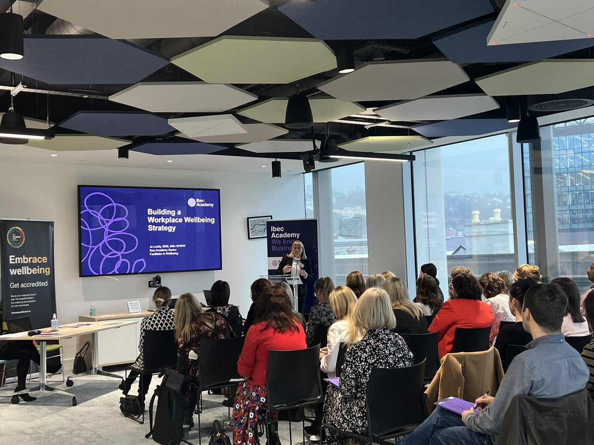 Full house in the beautiful <a href="/ibec_irl/">Ibec</a> Cork, Penrose Dock for the #wellbeing and #absencemanagement seminar.