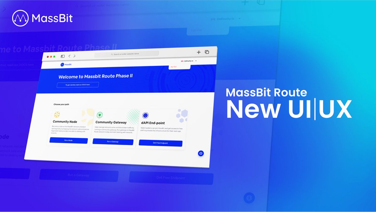 Take a look at the new design for #MassBitRoute’s dAPI UI. #MassBit is committed to creating amazing products with an intuitive and well designed user interface. We are reworking our products to make them better. 

📢 Tell us what you think! 

 #blockchain #gateway #nodes #web3