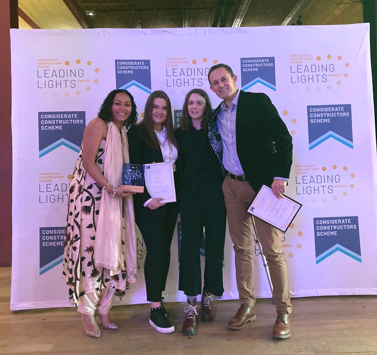 Overburyplc's tweet photo. Our fit out team delivering a project for The European Bank for Reconstruction and Development of Redevelopment (@EBRD) have won two Leading Lights Awards @CCScheme.
1. Ultra Site Award - Equality, Diversity, &amp; Inclusion 
2. Overall Ultra Site - Workforce 
https://t.co/eme7fLC0CP https://t.co/UJFRGIbnD8