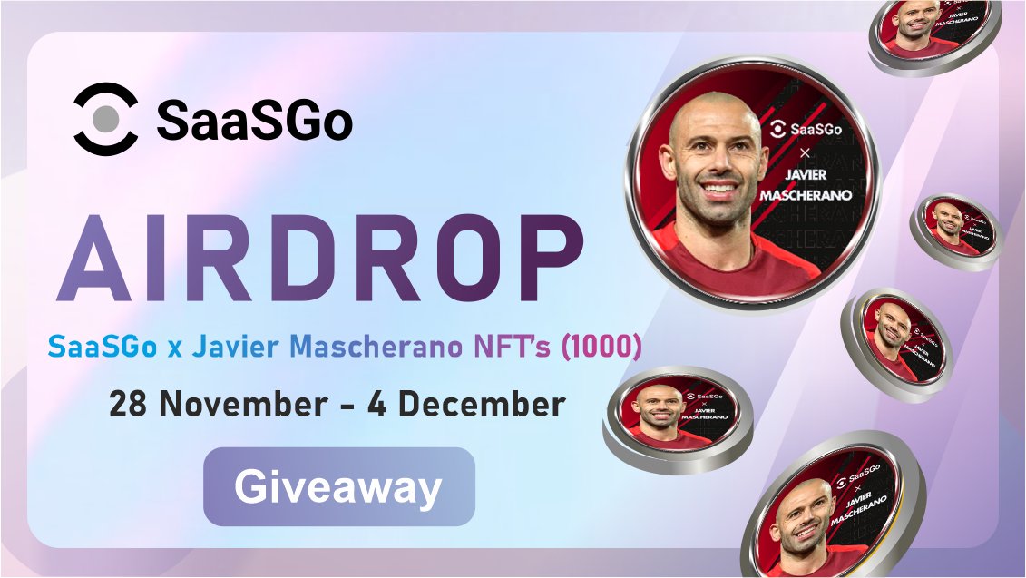 Only 5 days left!!!

Share the joy of our partnership with our brand ambassador Javier Mascherano <a href="/Mascherano/">Javier Mascherano</a> and get your own exclusive SaaSGo x Mascherano OAT. 

OAT holders will be eligible to win a signed Mascherano jersey.

Complete the tasks:
giveaway.cwallet.com/en/giveaway/AO…