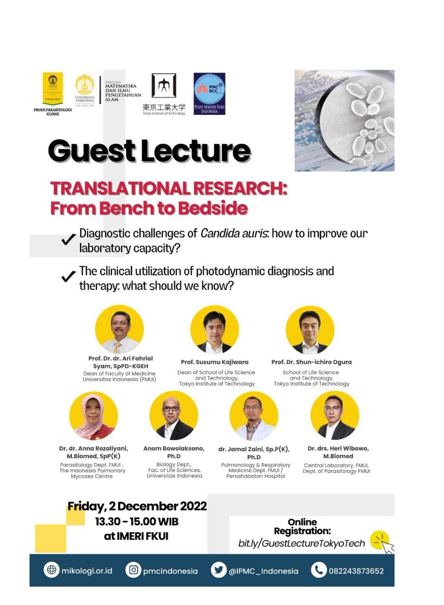 IPMC_Indonesia's tweet photo. Registration: https://t.co/623QzUYmCb
See you on Friday #C.auris#IPMC https://t.co/4iuLNbvF9z