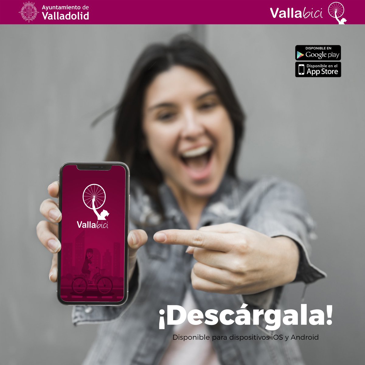 Vallabici's tweet photo. Recuerda que en #Vallabici tenemos una APP, para iOS y Android. 📲 ¡Descárgatela! 🌍 https://t.co/WUzhh9mTOu
Conoce el servicio, normativa, paradas y el estado de cada una de ellas… 😉

¡Nos encanta ir en bici 🚲 y que estés informado de todo! 🙌

☎️ 674 211 842 https://t.co/S39fwYjPPx