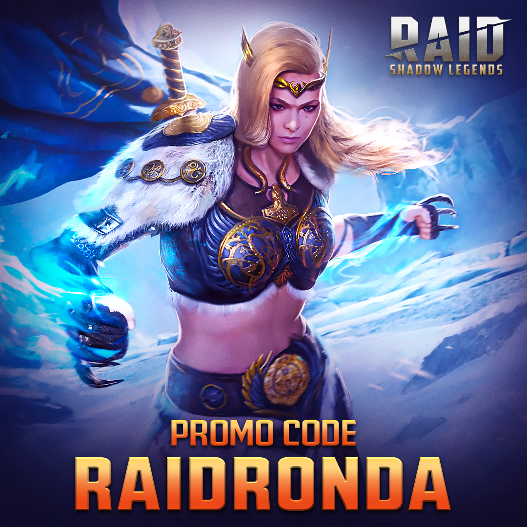 A new prize in honor of our newest Champion awaits! Go to the Promo Codes tab in the game, enter RAIDRONDA in the field and confirm, then go to your Inbox and claim the rewards. This promo code will only be active from Nov 30, 2022, until Feb 28, 2023, so don’t wait too long!