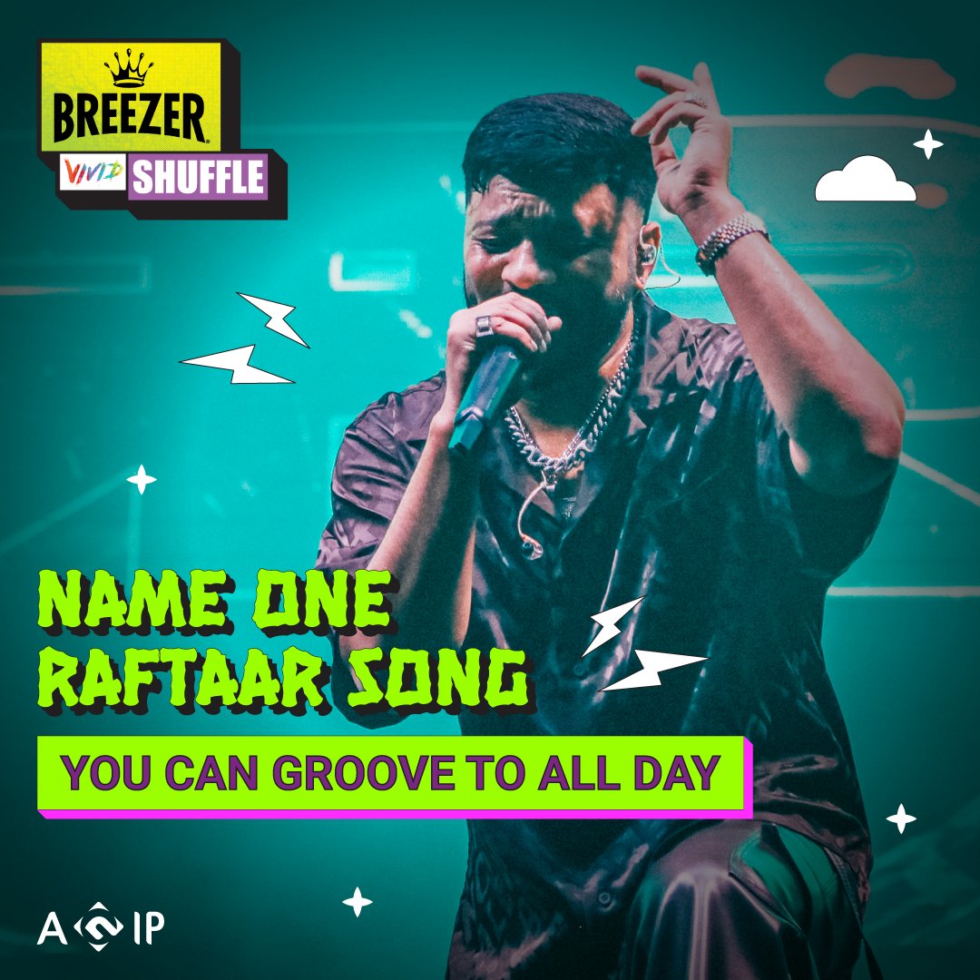 bvshuffle's tweet photo. We're spinnin' through 🪐. What's the @raftaarmusic  song you've got on your mind all day?

#BREEZERVividShuffle #BeatsOfTheStreets https://t.co/OCTrzioJMS
