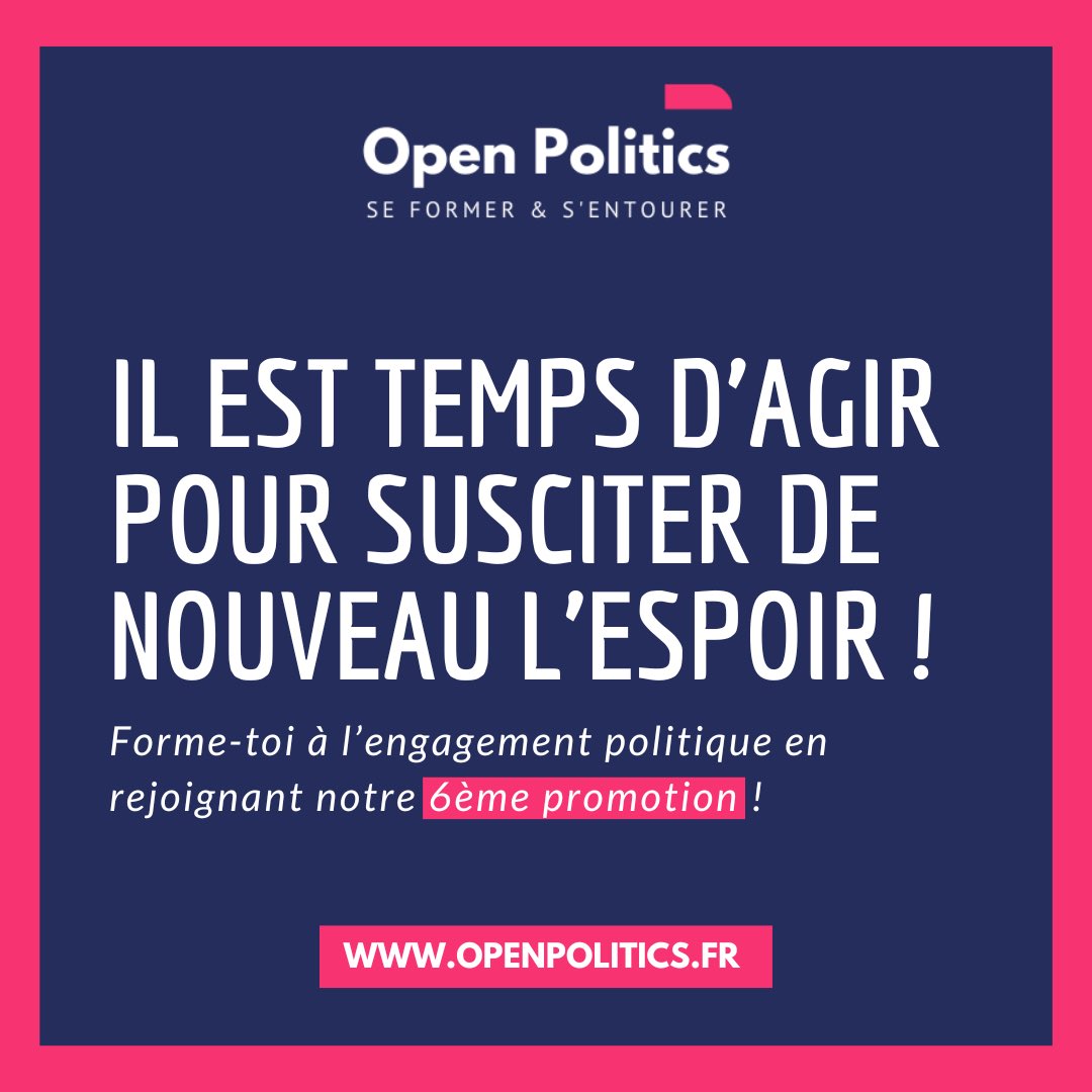 Antoine Jochyms (@antoinejcs) on Twitter photo Les candidatures pour la 6ème promotion <a href="/OpenPolitics4/">Open Politics</a> sont ouvertes ! RDV sur notre site pour postuler 💥
Cc <a href="/JasserJeb/">Jasser Jebabli</a> Les candidatures pour la 6ème promotion <a href="/OpenPolitics4/">Open Politics</a> sont ouvertes ! RDV sur notre site pour postuler 💥
Cc <a href="/JasserJeb/">Jasser Jebabli</a>