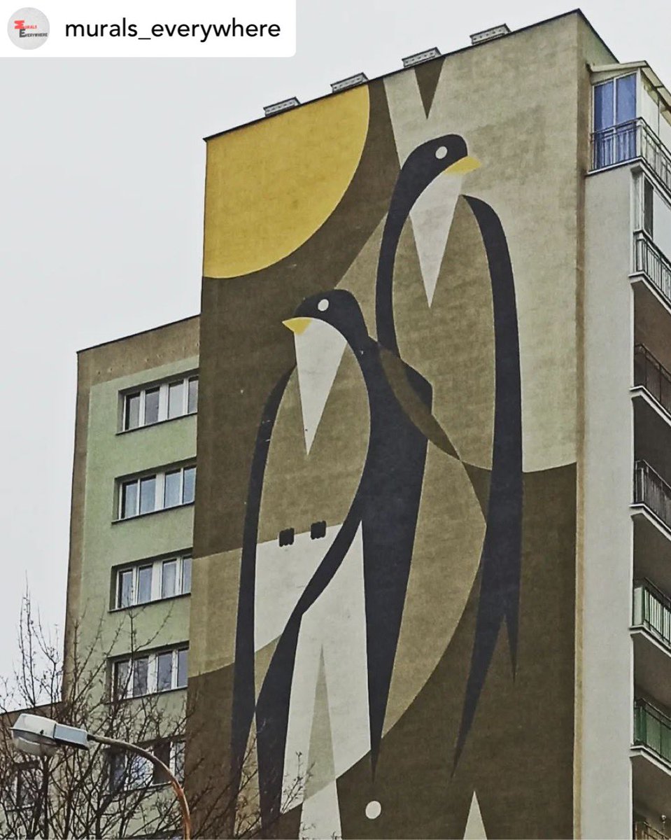 MiastoUrsynow's tweet photo. Jaskółki 🦅 #ursynowskiemurale via IG #murals_everywhere https://t.co/yiOJMY1dgO