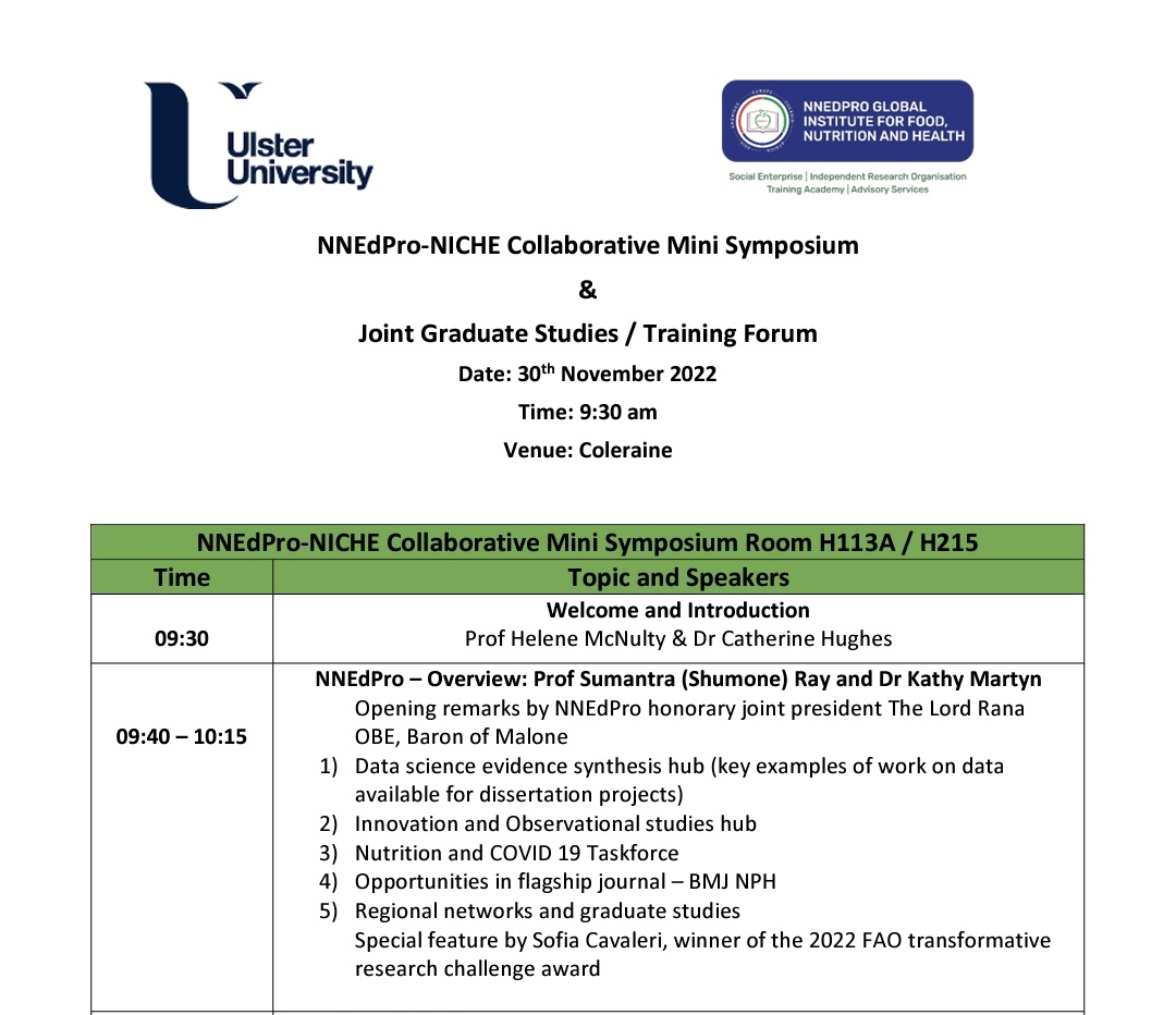NICHE_ULSTER's tweet photo. Celebrating 4οΈβ£ years of the #NICHEnnedpro collaboration today with the inaugural mini symposium & graduate studies forum... big thanks to @hughes_cf @michelle_clem_ @OggyMurphy for organising this hybrid event with over 40 delegates!! π₯π» https://t.co/BIBd1FGd1h