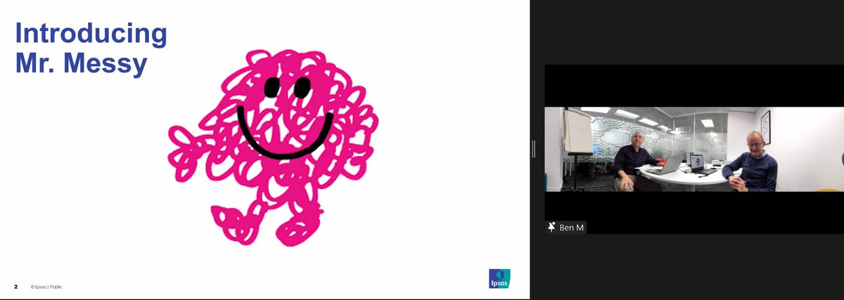 MidlandsDSN's tweet photo. Things are getting messy in our #INSIGHT2022 session! @BenIpsosUK and @MichaelLawrie1 using Mr Men to represent a 'wicked problem'. https://t.co/MP0ufP3h0m