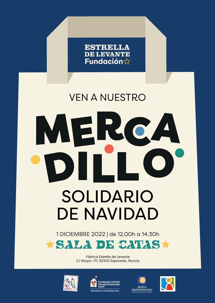 FJAbandonado's tweet photo. ¡Comenzamos diciembre de la forma más solidaria!

Mañana participaremos en el #MercadilloSolidario de #Navidad de la @FEstrellaLevan, que se llevará a cabo en la Sala de Catas de la fábrica Estrella de Levante, en horario de 12:00 a 14:30 horas.

¡Os esperamos! 🤗 ♥ https://t.co/kUuVrc4DKO