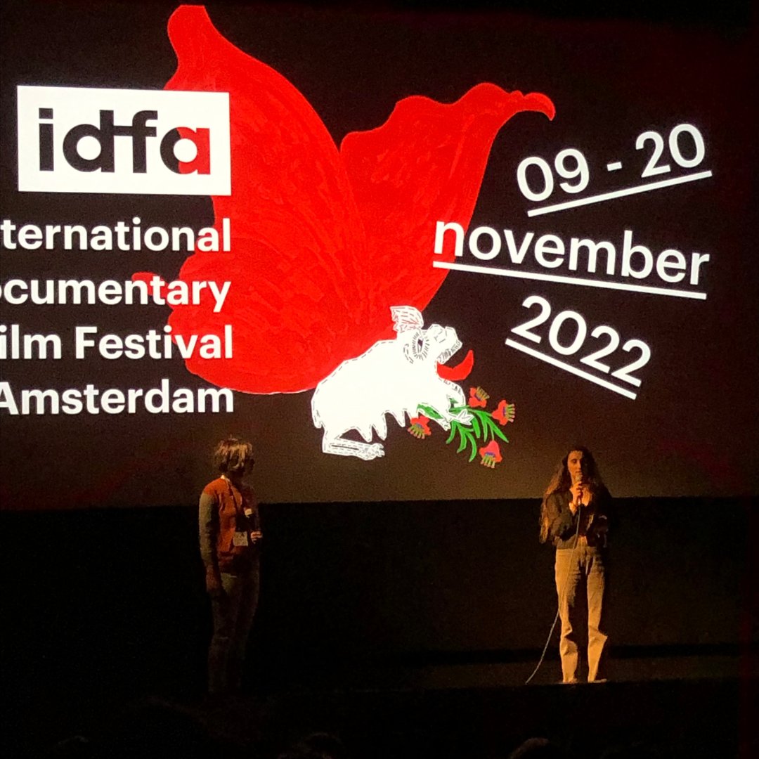 Some shots from the <a href="/Soapbox_Journal/">Soapbox</a> X @idfa Screening and Q&amp;A the other week, moderated by one of our board members with the director of 'Private Footage' (2022) Janaína Nagata at @Kriterionadam