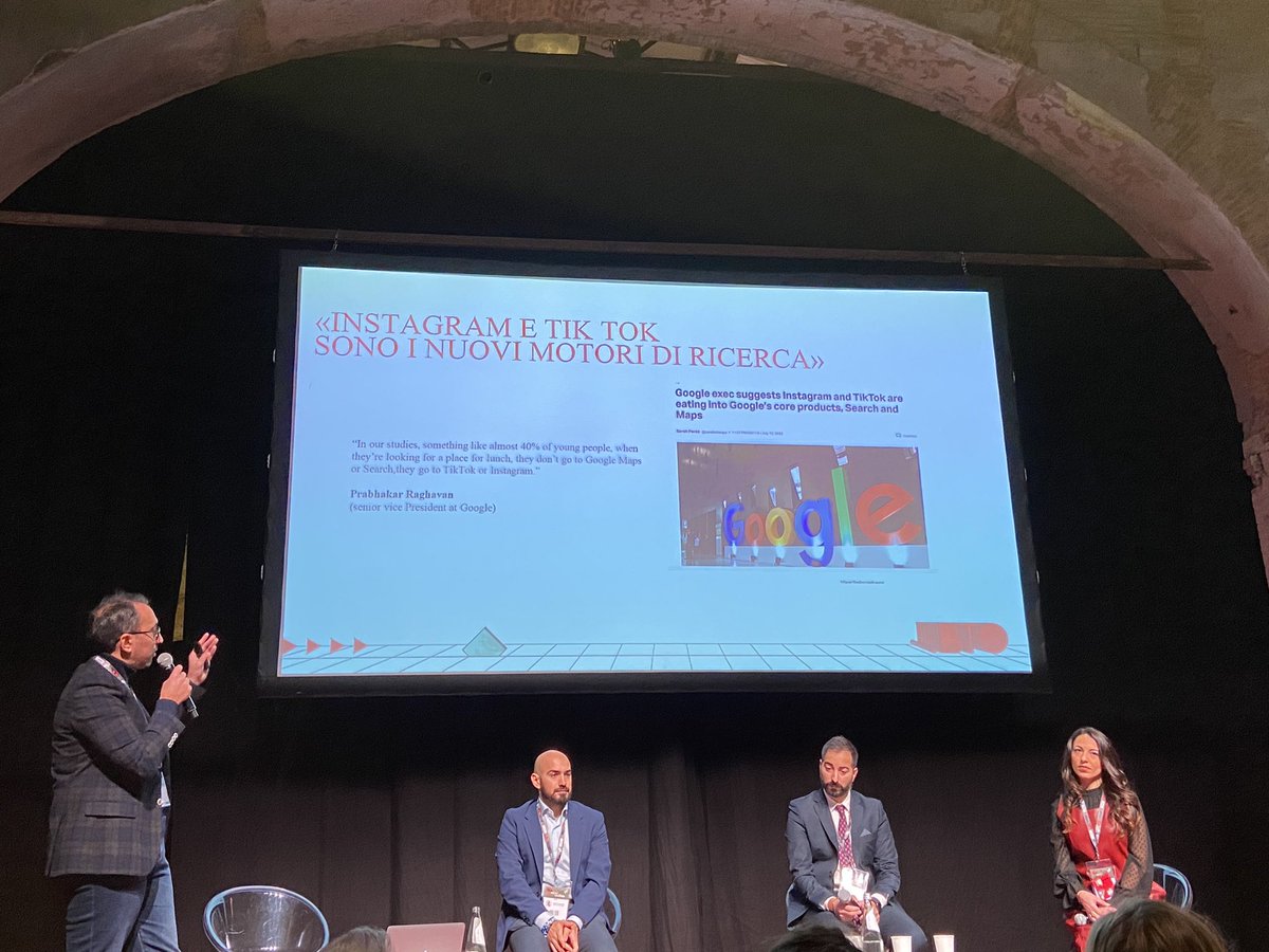 Instagram e TikTok sono i nuovi motori di ricerca per la Gen Z: partire da qui per definire progetti di Digital PR e di influencer marketing per il travel <a href="/BTO_travel/">BTO Official</a> #bto2022 <a href="/fabriziotodisco/">Fabrizio Todisco</a>