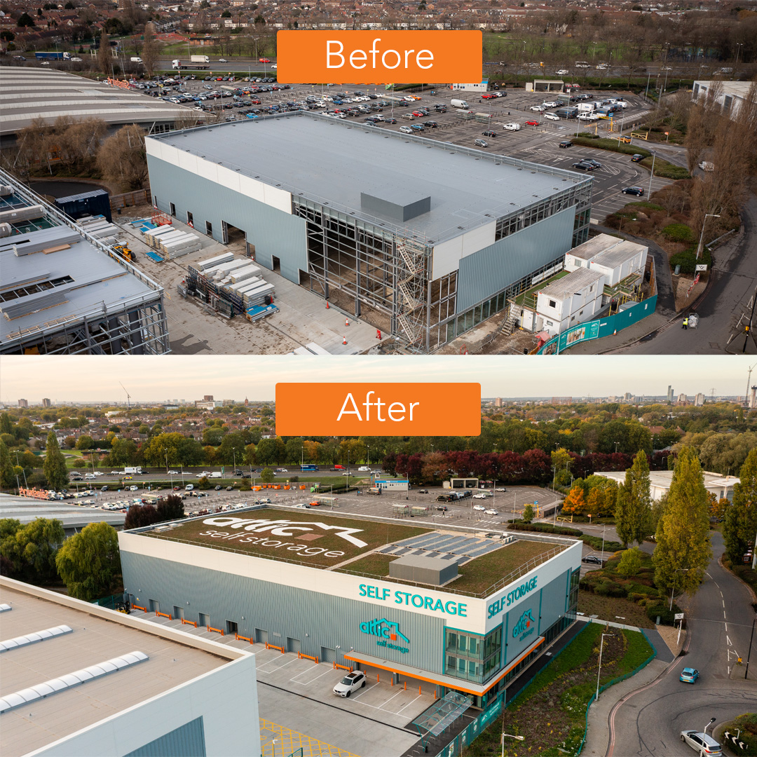 AtticStorage's tweet photo. ✨Before vs After✨

Here are a few interesting facts about our Beckton facility:

- 1,520 tons of concrete used to form the ground slabs
- 210 tonnes of steel used in the construction
- 401 square meters of glazing
#construction #behindthescenes #sitework #beforeandafter https://t.co/oksoQbb4Bl