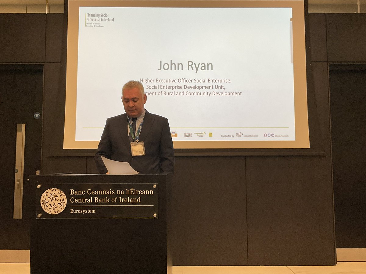 Social Finance Ireland (@socialfinanceie) on Twitter photo We are encouraged by @DeptRCD commitment to supporting #SocentIRL and we are looking forward to working with them to make our <a href="/SocialFinanceIE/">Social Finance Ireland</a> project 💪
Thanks to John Ryan from DRCD speaking about this support today We are encouraged by @DeptRCD commitment to supporting #SocentIRL and we are looking forward to working with them to make our <a href="/SocialFinanceIE/">Social Finance Ireland</a> project 💪
Thanks to John Ryan from DRCD speaking about this support today
