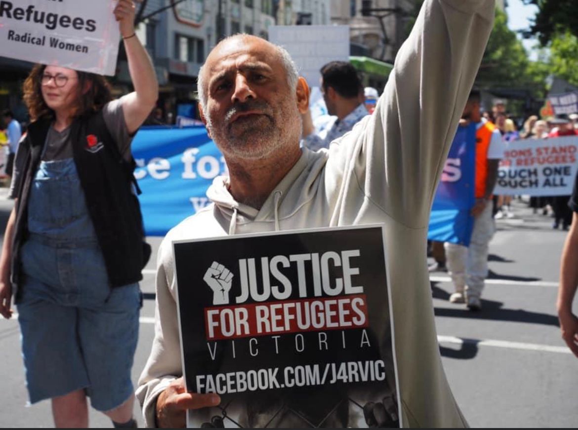 J4RVic's tweet photo. From Hassan, our lead organiser, on Leon's passing: "I cannot describe the sadness inside me and my feeling for the loss of a person among the supporters of the refugees. He was in the gathering of the first attendees. We have lost you and we have lost your encouragement." (1/2) https://t.co/XKgFvUGZeF