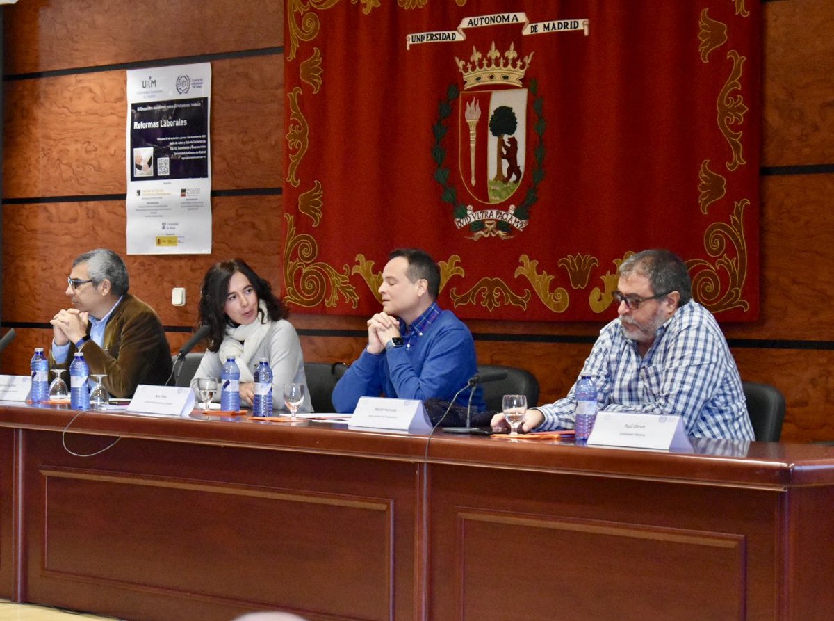 ¡Ya hemos empezado! #UAMOIT2022
En marcha el Eje 1: sobre reformas laborales y cambios de comportamiento en los mercados de trabajo: negociación colectiva y derechos sociales.

Estamos en la <a href="/UAM_Economicas/">UAM | Económicas</a> 

Nos puedes seguir en vivo en bit.ly/3u53BRR