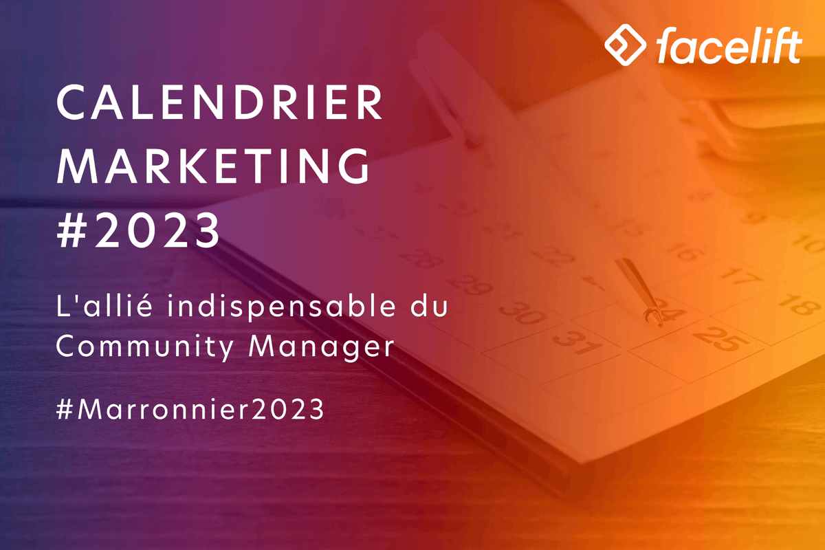 Facelift_France's tweet photo. Vous l’attendiez, il est enfin là… le #calendriermarketing de l'année à venir ! 🗓️

Pour bien préparer vos prises de parole 2023 😉, voici l’outil indispensable du #communitymanager.

Retrouvez près de 180 dates clés juste ici :  https://t.co/3UNmfAF1dm https://t.co/Na2yl7JkPu