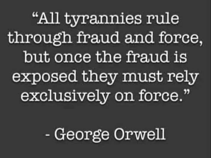 mamacat2u's tweet photo. Good morning y'all ☕🇺🇸🙏🏻🦉
Sound familiar? #1984_Orwell #Fluvid We. Are. Here. 👇🏻💯 https://t.co/S9jmwBk9tC