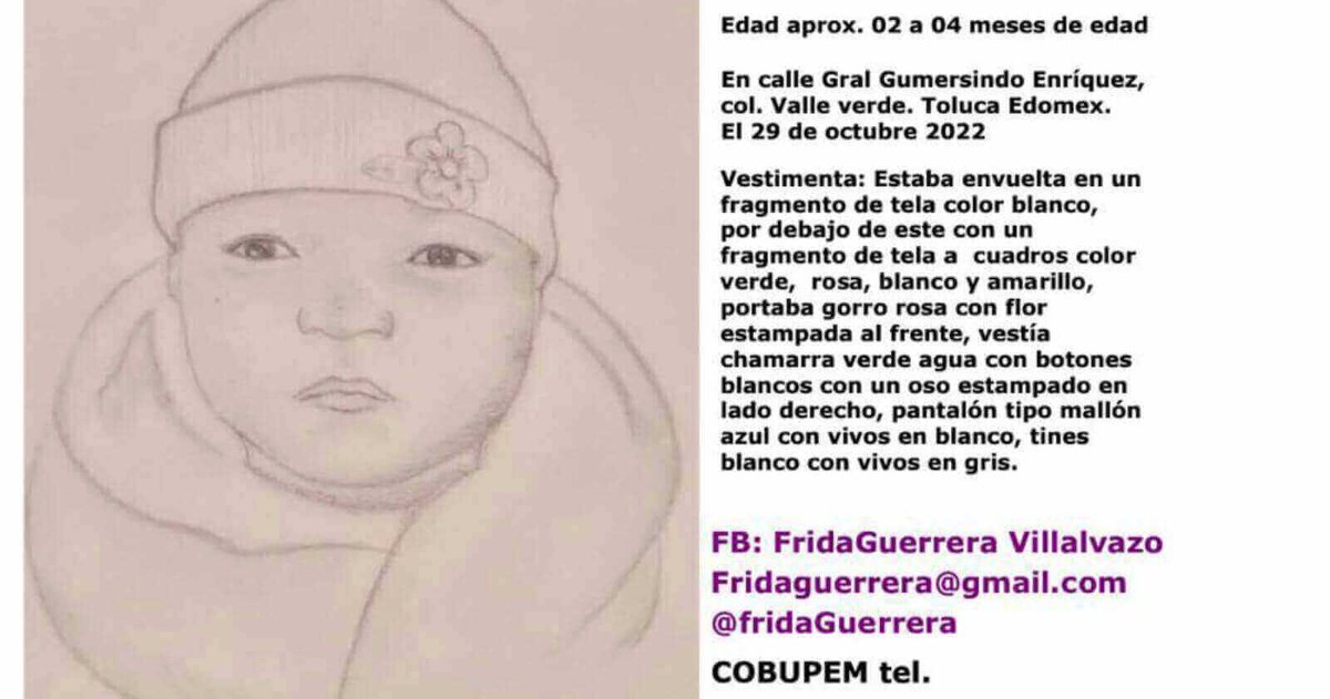 Florecita, la beba de Toluca: ¿A algunas familias les faltan sus bebés? | La Columna Rota de Frida Guerrera | @Fridaguerrera @VocesDLAusencia | somosmass99.com/florecita-la-b…