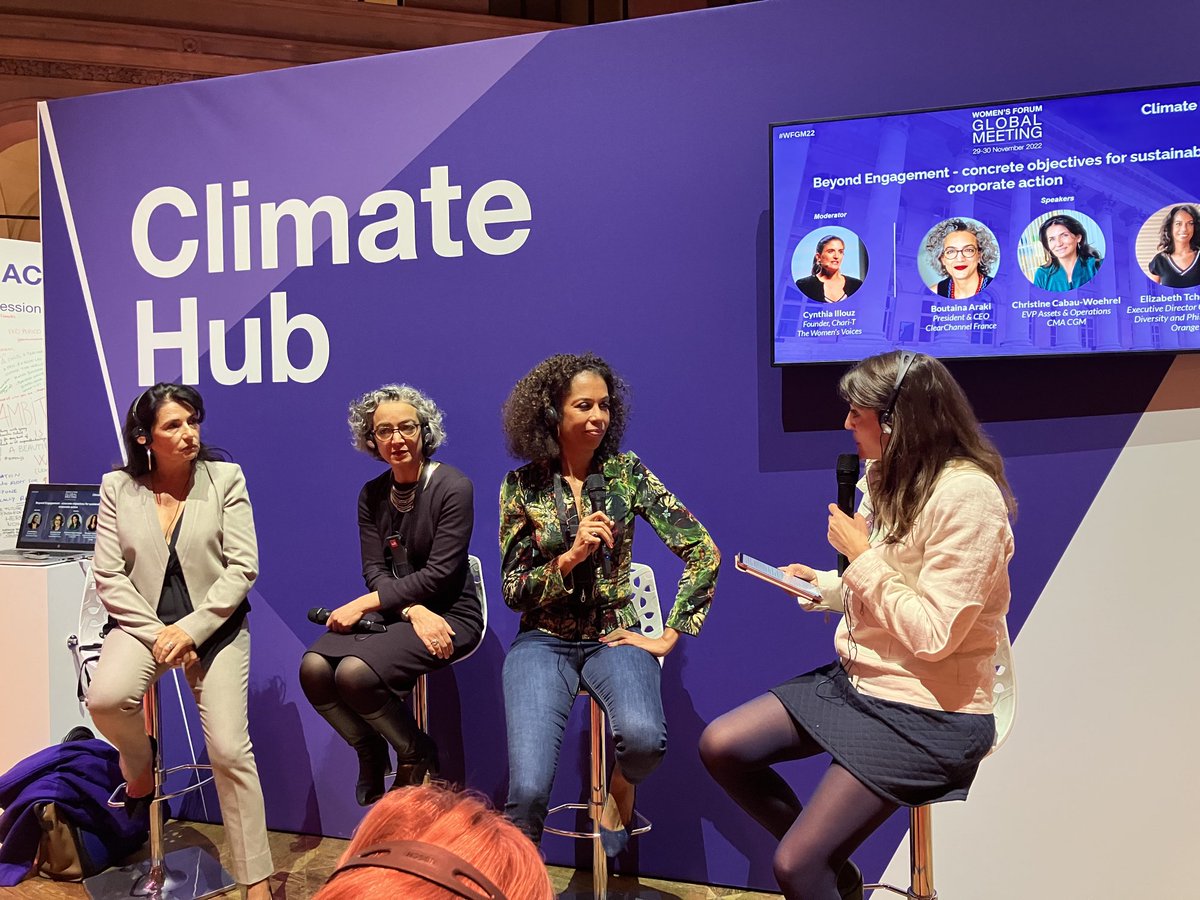 At ⁦<a href="/cmacgm/">CMA CGM Group</a>⁩ our decarbonation journey is to act now and to prepare the future towards a low emission shipping and logistics sector : Alternative fuels &amp; 
Sober assets &amp; Foster innovation - <a href="/Christine/">Christine Herron</a> Cabau-Woehrel at the #womensforum