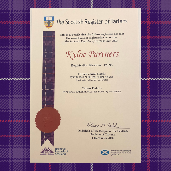 Our tartan is official! 🏴󠁧󠁢󠁳󠁣󠁴󠁿 This St Andrews Day we're excited to be hanging up our 'Scottish Register of Tartans' certificate. 🔖 We partnered with Imajica to create this bespoke tartan, which you may have noticed in some of our branding. #scotland #scottishcompany