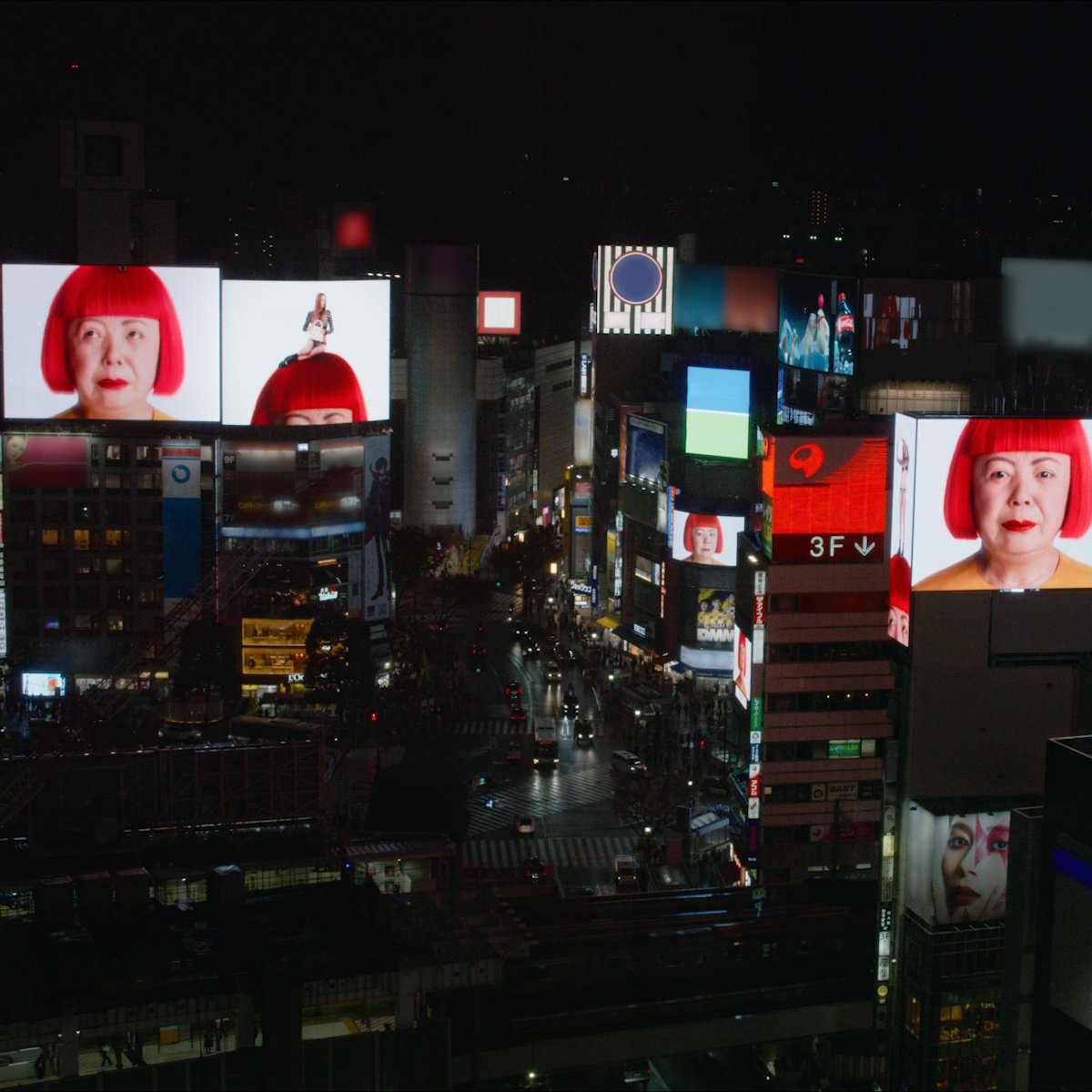 Louis Vuitton x Yayoi Kusama 3D anamorphic Billboard in Tokyo I LOUIS  VUITTON 